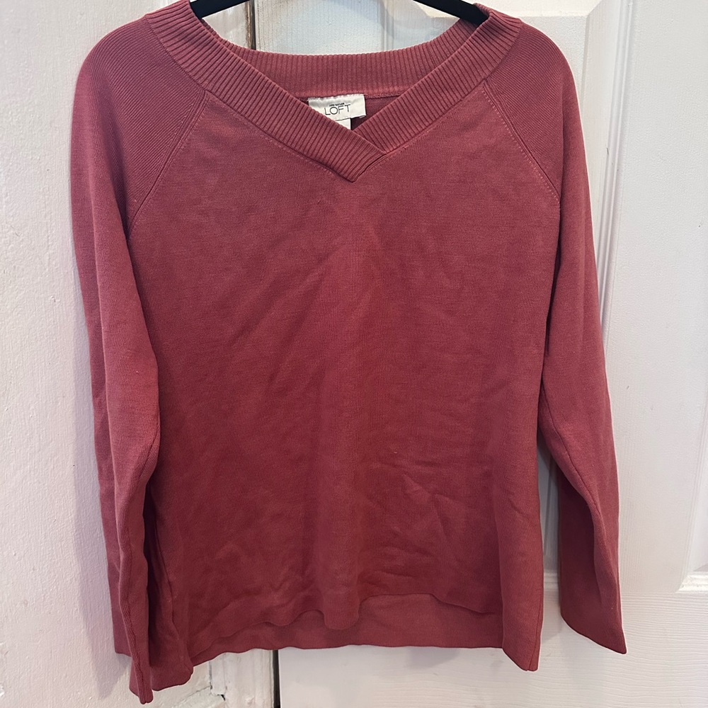 Rust V-Neck Sweater